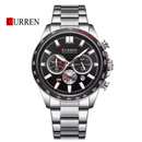 Reloj CURREN 8418 Cronógrafo Para Hombre Plateado