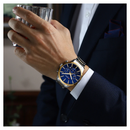 Reloj CURREN Cronógrafo 8435 Para Hombre Azul Bicolor