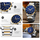 Reloj CURREN Cronógrafo 8435 Para Hombre Azul Bicolor