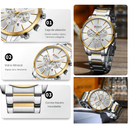 Reloj CURREN Cronógrafo 8435 Para Hombre Plateado Bicolor
