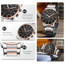 Reloj CURREN Cronógrafo 8435 Para Hombre Oro rosa Bicolor