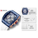 Reloj Curren Modelo 8442 Deportivo - Blanco