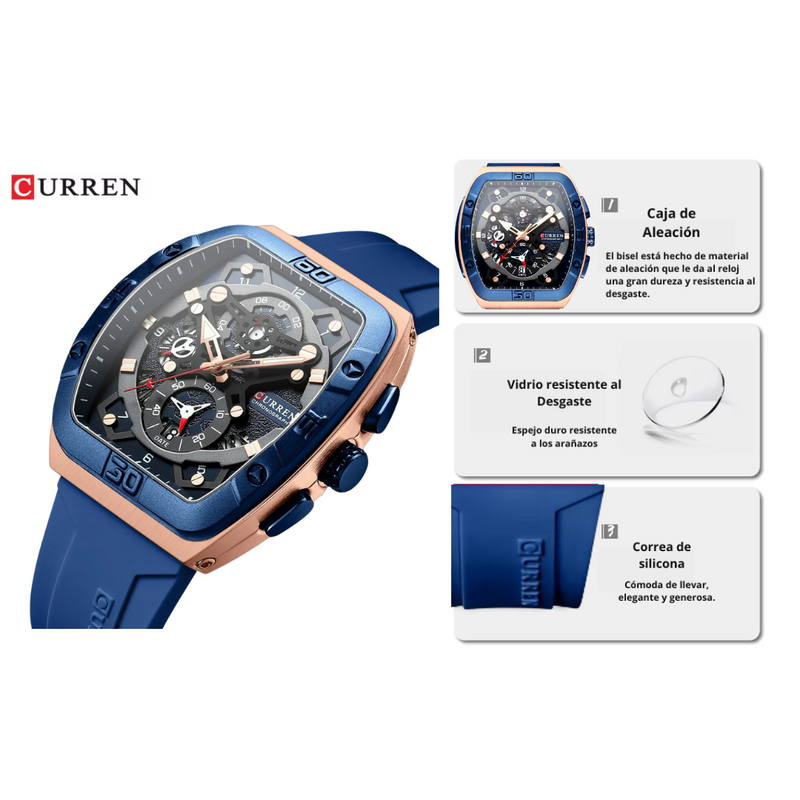 Reloj Curren Modelo 8443 Deportivo - Azul Oscuro