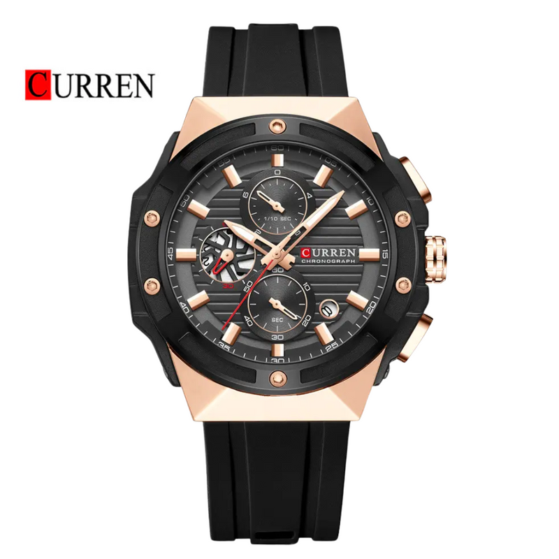 Reloj CURREN 8462 Cronógrafo Para Hombre Negro