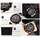 Reloj CURREN 8462 Cronógrafo Para Hombre Negro