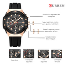 Reloj CURREN 8462 Cronógrafo Para Hombre Negro