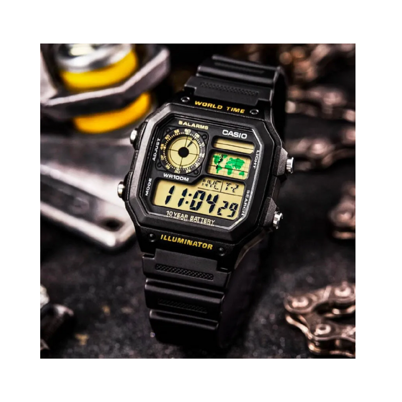 Reloj Casio Modelo AE-1200WH-1B Deportivo