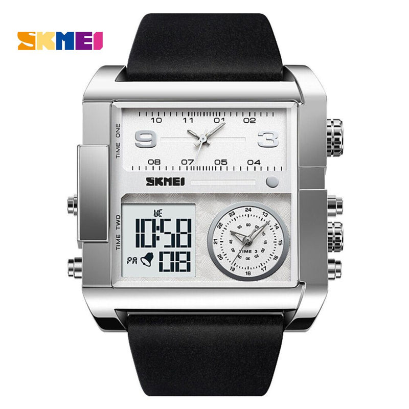 Reloj SKMEI Modelo 2020 Triple movimiento Caballero - Plateado