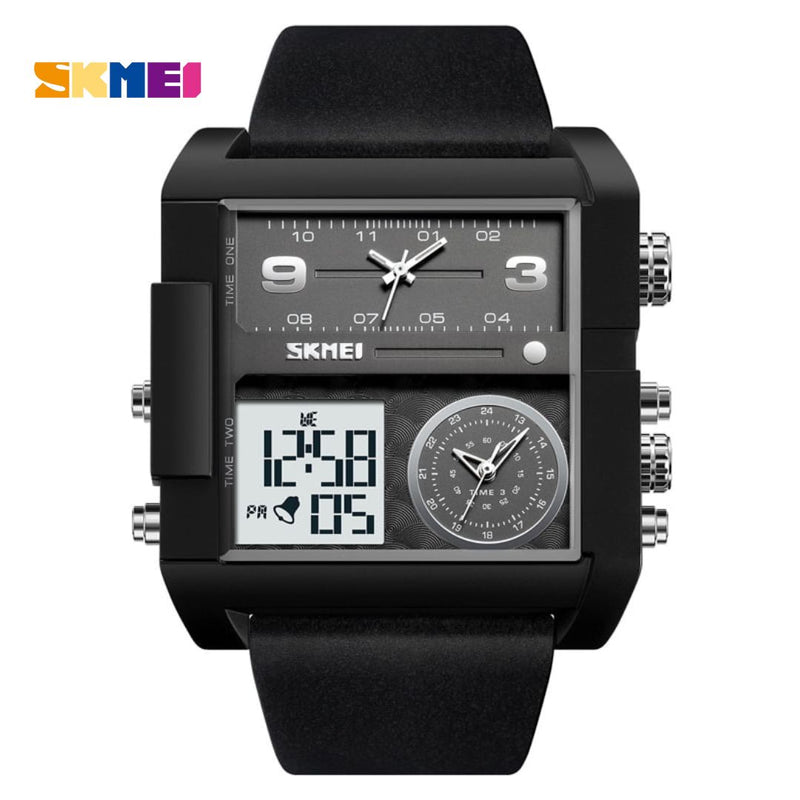 Reloj SKMEI Modelo 2020 Triple movimiento Caballero - Negro