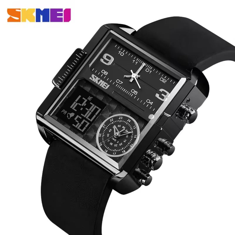 Reloj SKMEI Modelo 2020 Triple movimiento Caballero - Negro