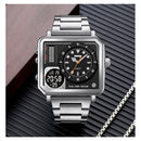 Reloj SKMEI Modelo 2025 Triple movimiento Caballero - Plateado