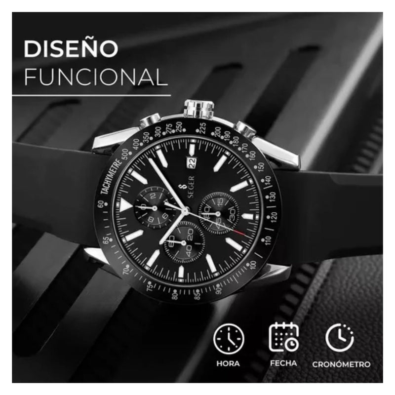 Reloj SKMEI Modelo 9253 Cronografo Caballero - Plateado