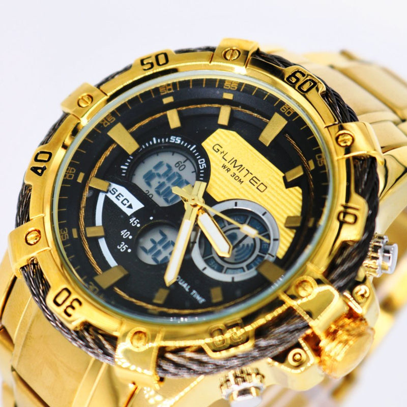 Reloj LIMITED GM09-4020 Elegante Acero Resistente - Dorado