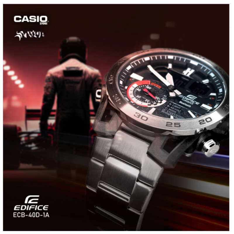 Reloj Casio Edifice ECB-40D-1A Diseño Deportivo