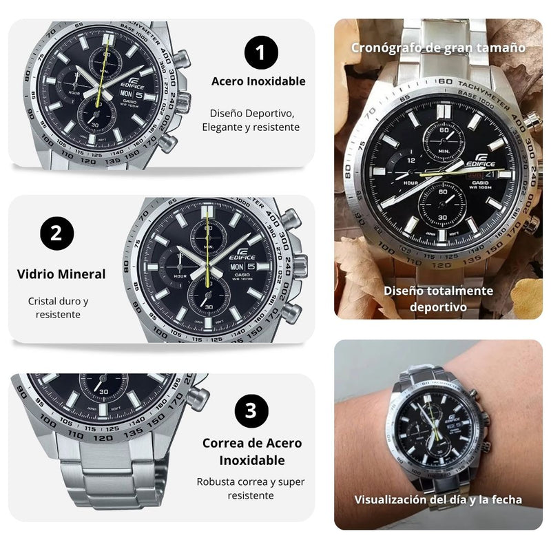 Reloj Casio EDIFICE EFR-574D-1A Diseño Deportivo