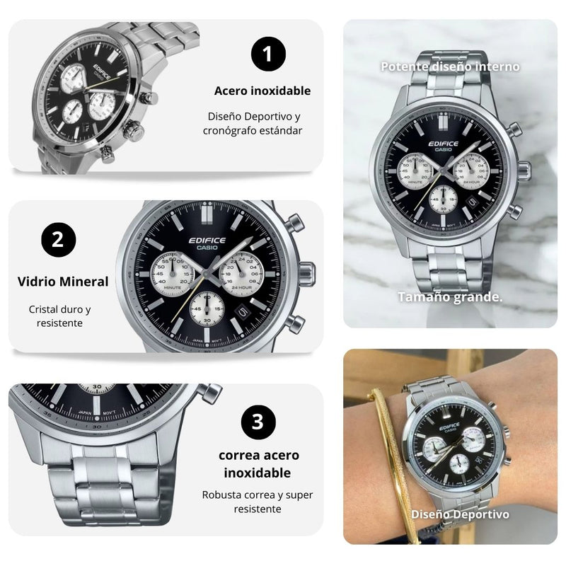 Reloj Casio EDIFICE EFR-575D-1A Diseño Deportivo