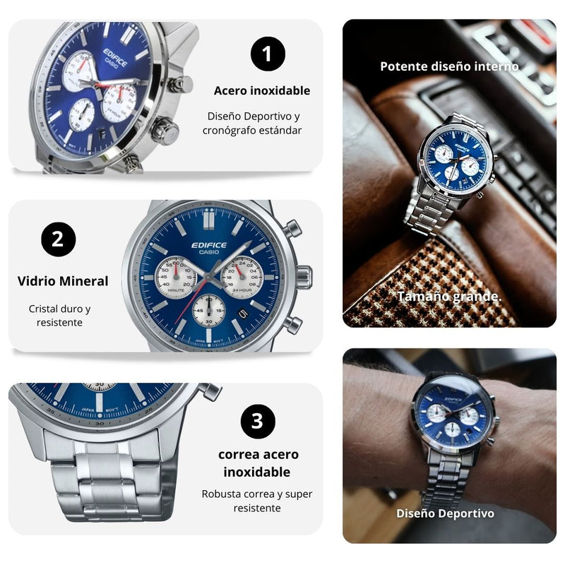 Reloj Casio EDIFICE EFR-575D-2A Diseño deportivo