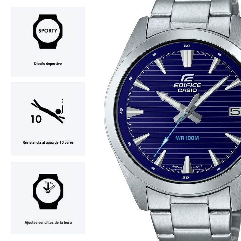 Reloj Casio EDIFICE EFV-140D-2A Diseño Deportivo