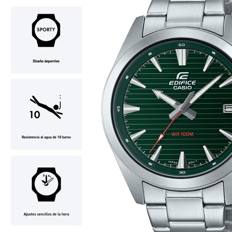 Reloj Casio EDIFICE EFV-140D-3A Diseño Deportivo