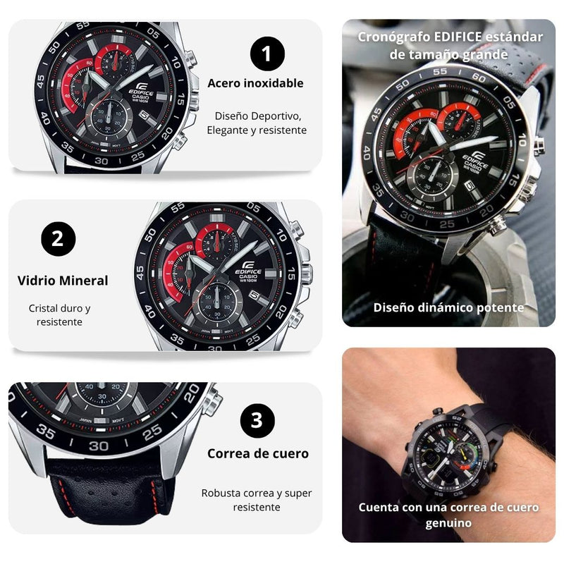 Reloj Casio Edifice EFV-550L-1A Diseño Deportivo