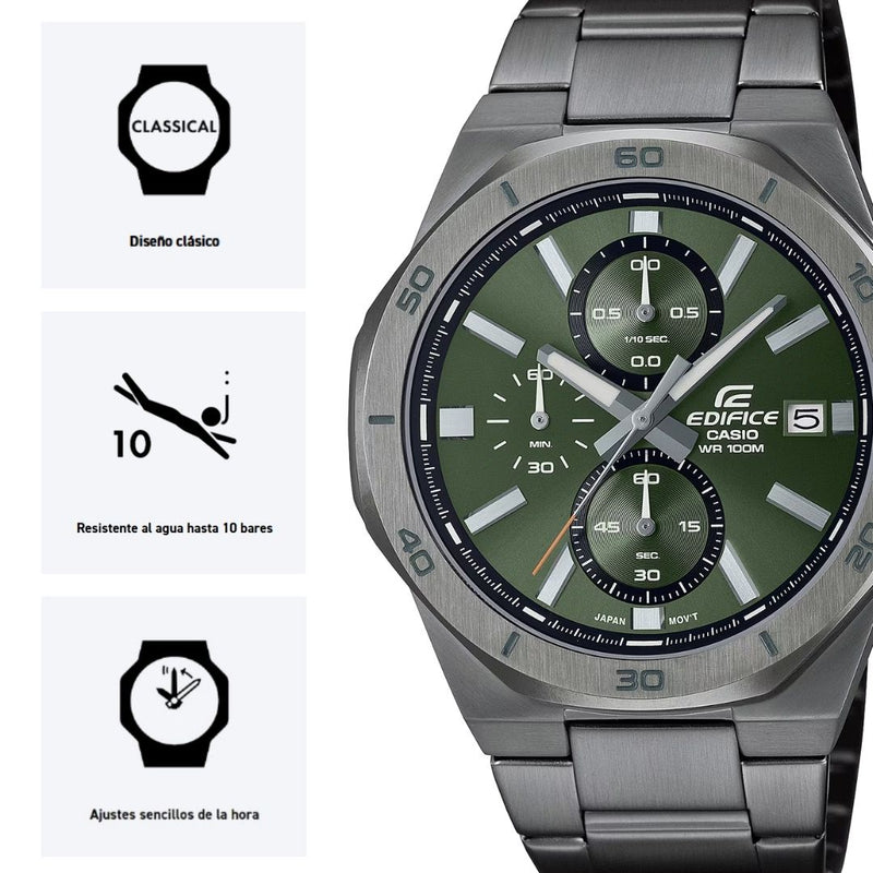 Reloj Casio EDIFICE EFV-640DC-3A Diseño Deportivo