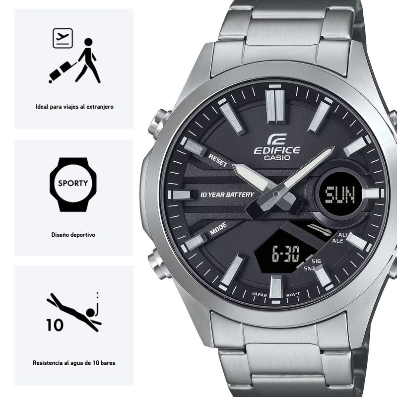 Reloj Casio Edifice EFV-C120D-1A Diseño Deportivo