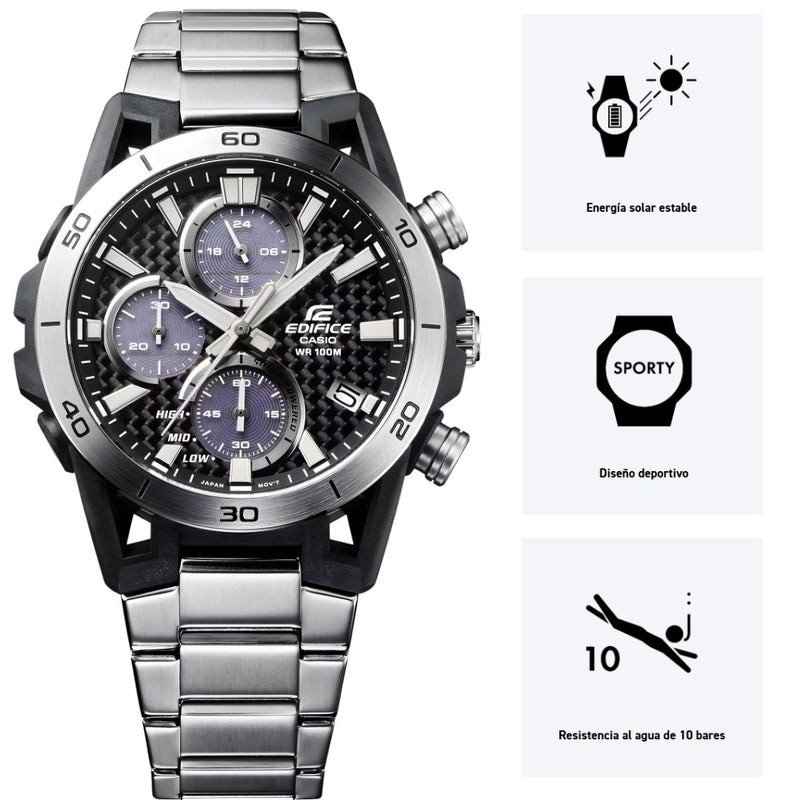 Reloj Casio Edifice EQS-960D-1A Diseño Deportivo