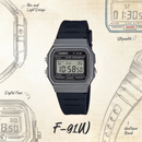Reloj Casio F-91WM-1B Diseño Clásico