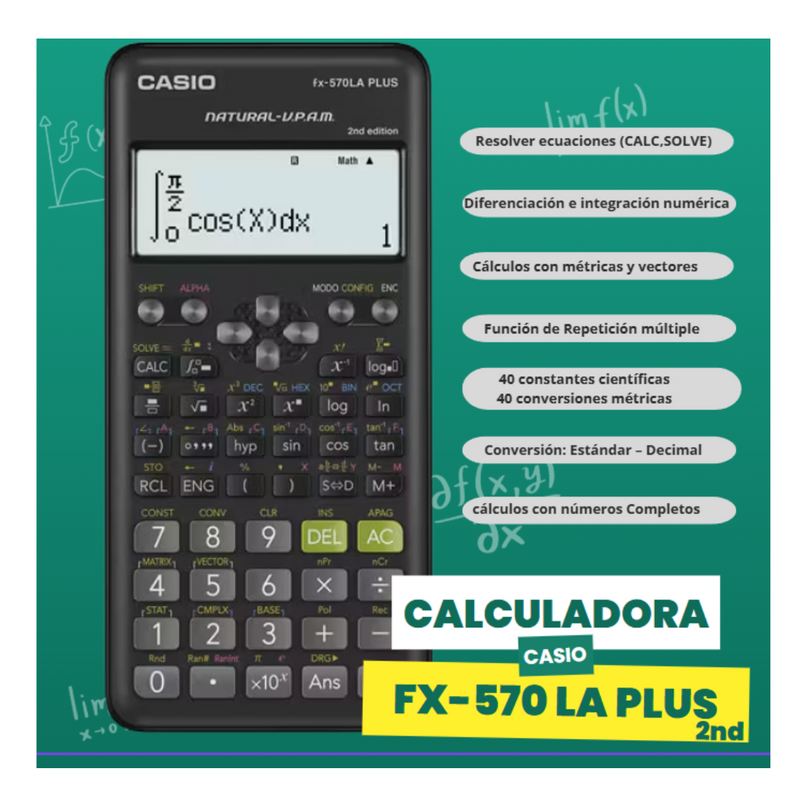 Fx 570 Calculadora Cientifica Con Todas Las Funciones Calculadora