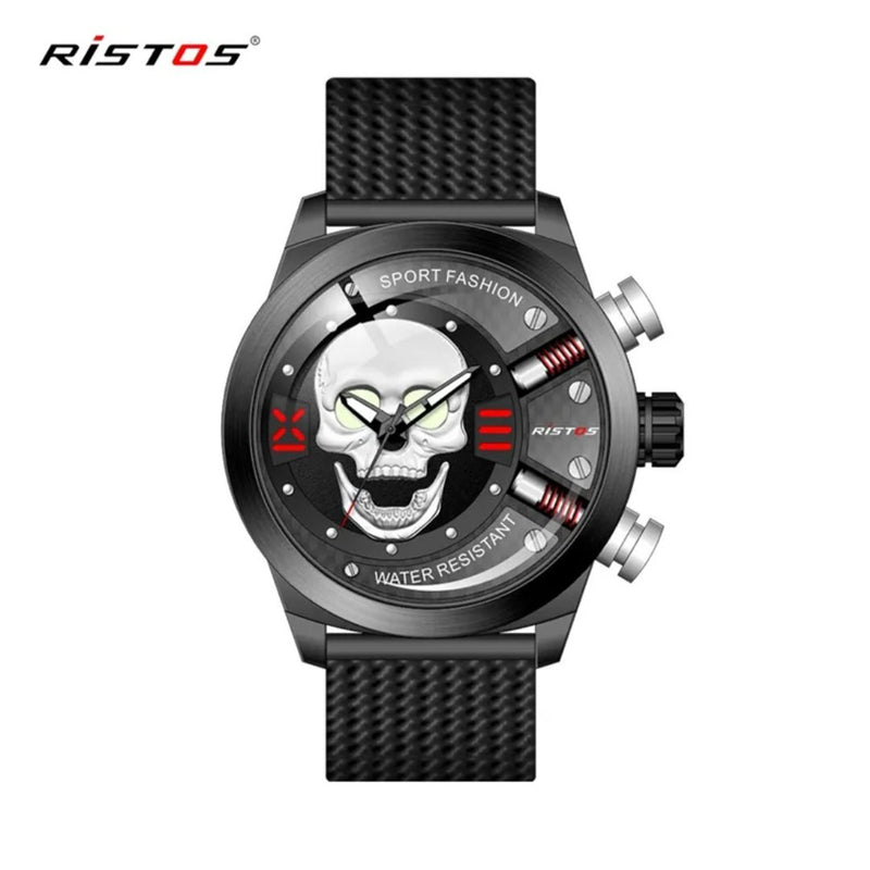 Reloj RISTOS 9439G Caballero Calabera - Negro