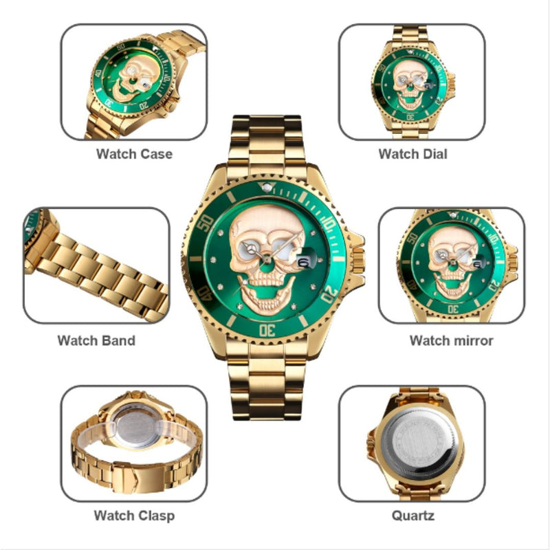 Reloj SKMEI Modelo 9195 Diseño Calavera Azul
