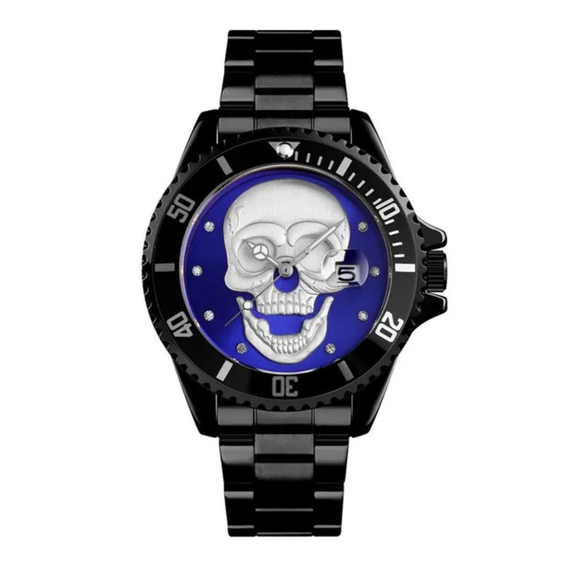 Reloj SKMEI Modelo 9195 Diseño Calavera Azul