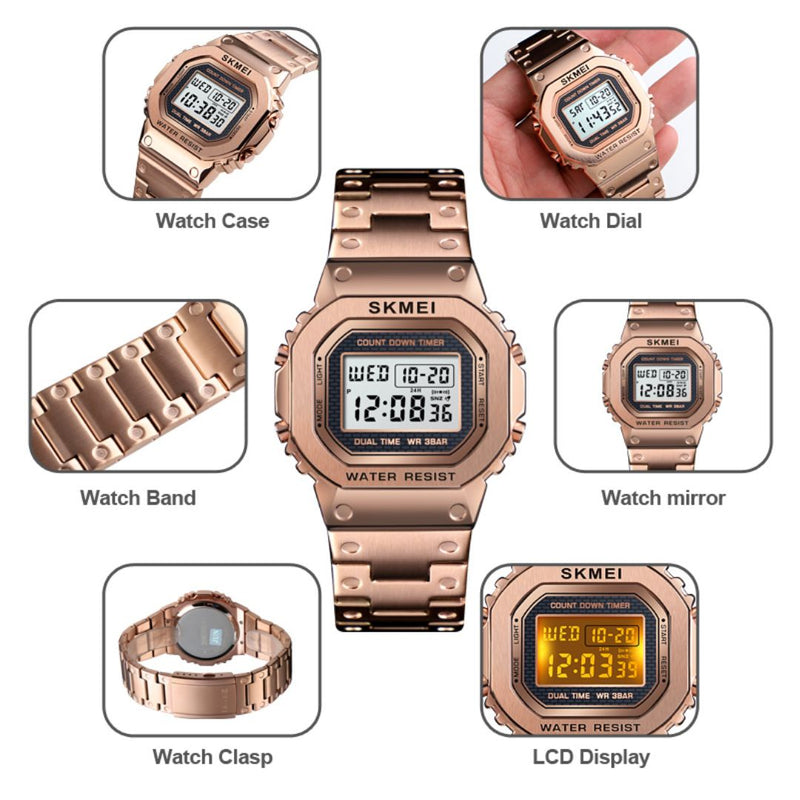 Reloj SKMEI Modelo 1456 Oro Rosa Elegante