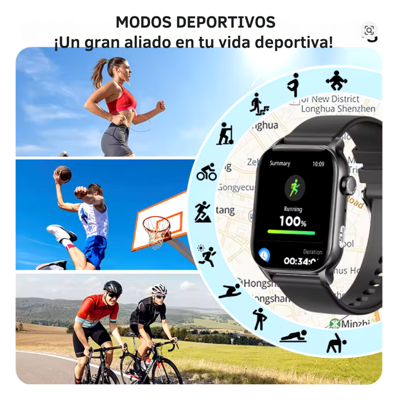 Reloj Inteligente G-TIDE S6 Pro Deportivo – Dorado