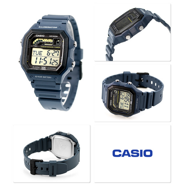 Reloj Casio Caballero Referencia WS-1600H-2A Diseño Deportivo