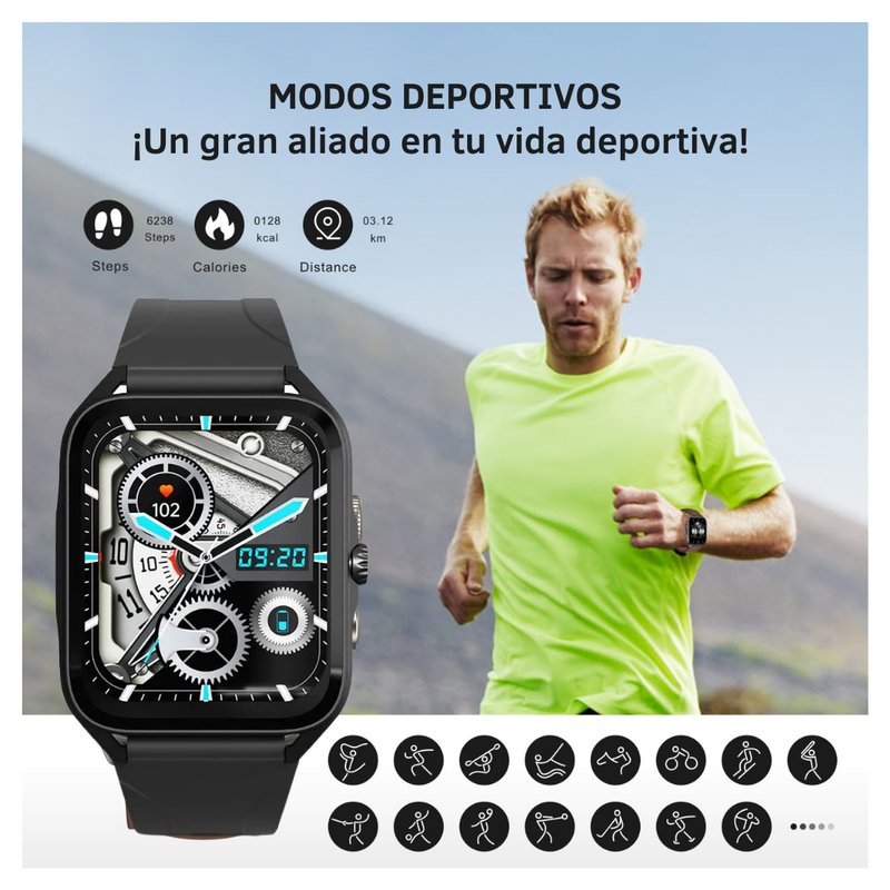 Reloj inteligente G-TIDE Modelo Q1- Rosa