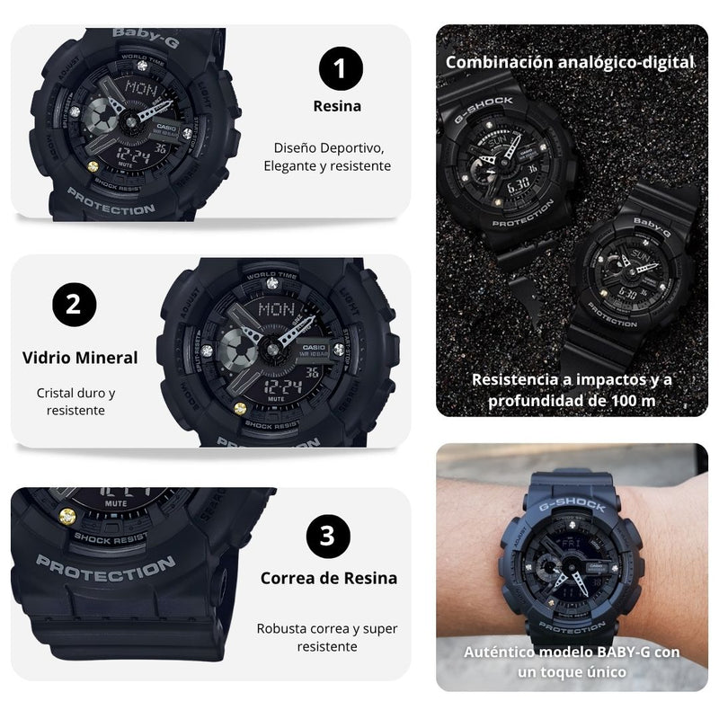 Reloj Casio BABY-G GA-135DD-1A Diseño Deportivo