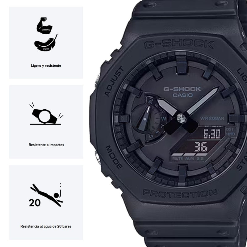 Reloj Casio G-SHOCK GA-2100-1A1 Diseño Deportivo