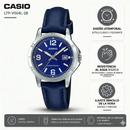 Reloj Casio Dama LTP-V004L-2B Diseño Elegante Correa Cuero
