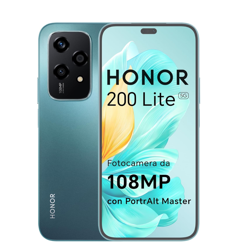 Celular HONOR 200 Lite 256GB 5G - Azul Aquamarino