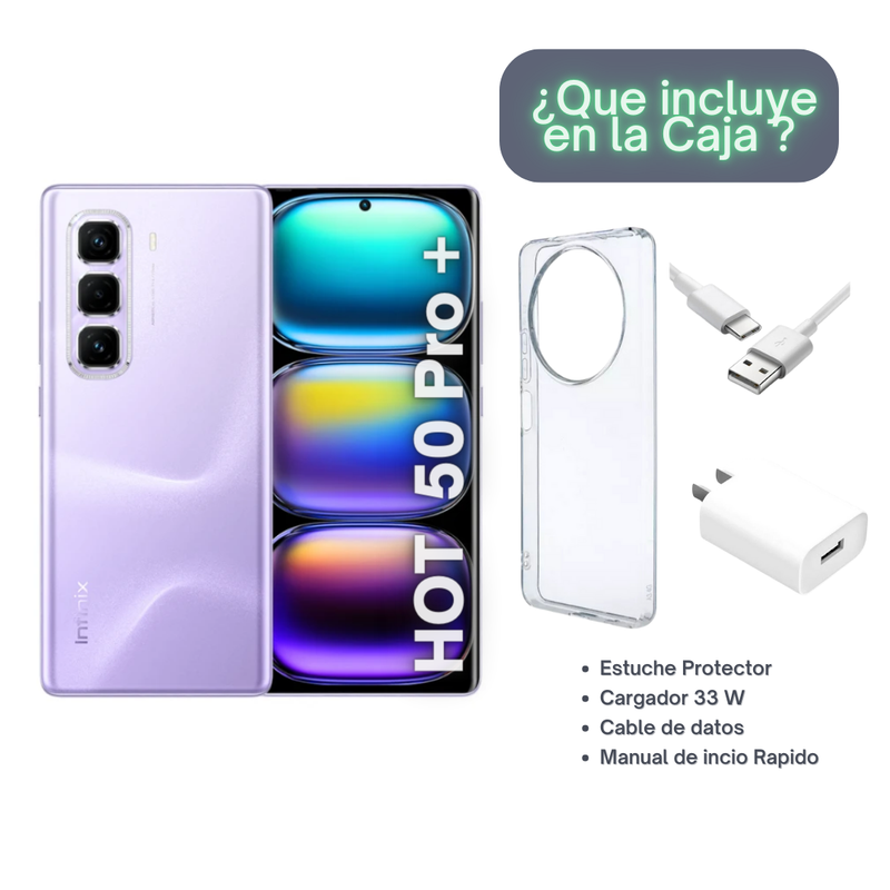 Celular Infinix Hot 50 Pro + 256GB/8GB RAM - Purpura