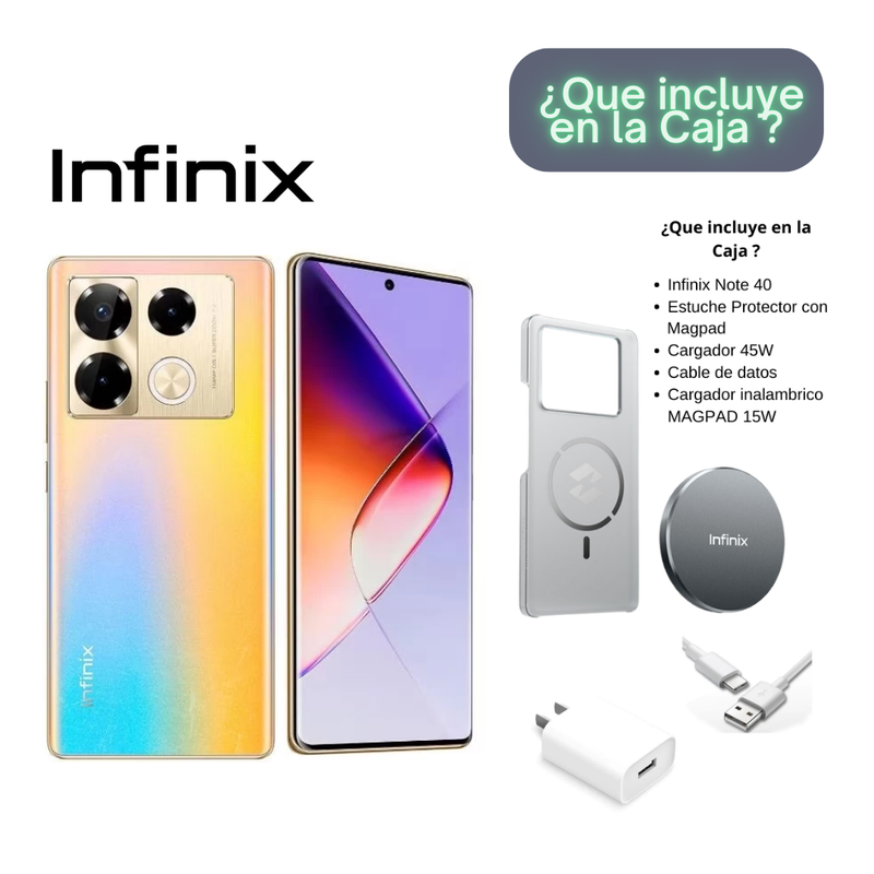 Celular INFINIX Note 40 Pro 256GB/8GB RAM - Negro