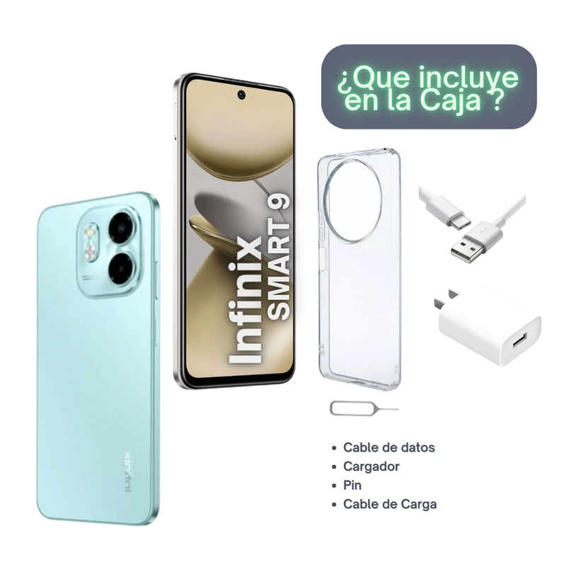 Celular INFINIX Smart 9 128GB/3GB RAM - Menta