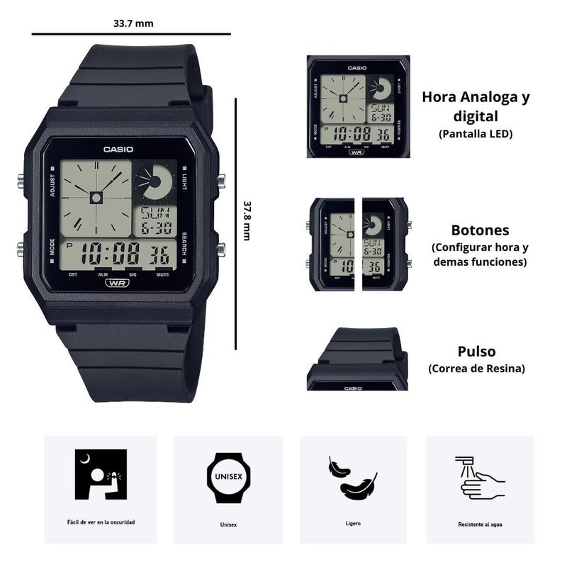Reloj Casio Modelo LF-20W-1A Diseño Deportivo