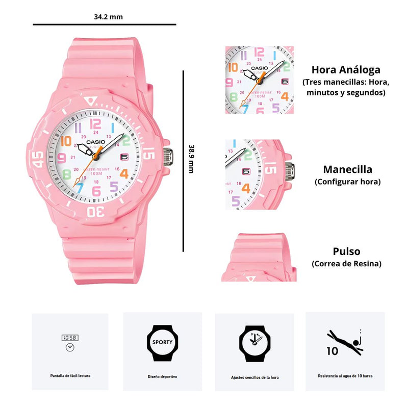 Reloj Casio LRW-200H-4B2 Diseño Juvenil