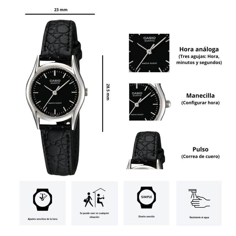 Reloj Casio Modelo LTP-1094E-1A Diseño Elegante