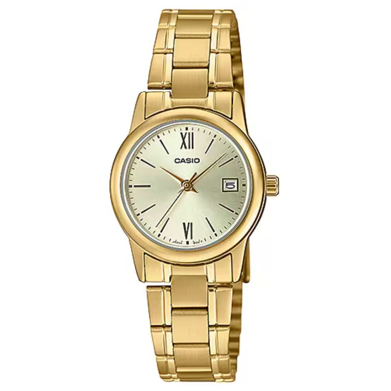 Reloj Casio Dama Modelo LTP-V002G-9B3 Diseño Elegante