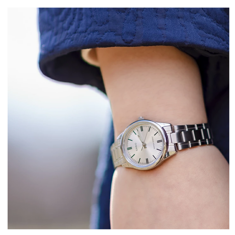 Reloj Casio Modelo LTP-V005D-7A Dama Elegante