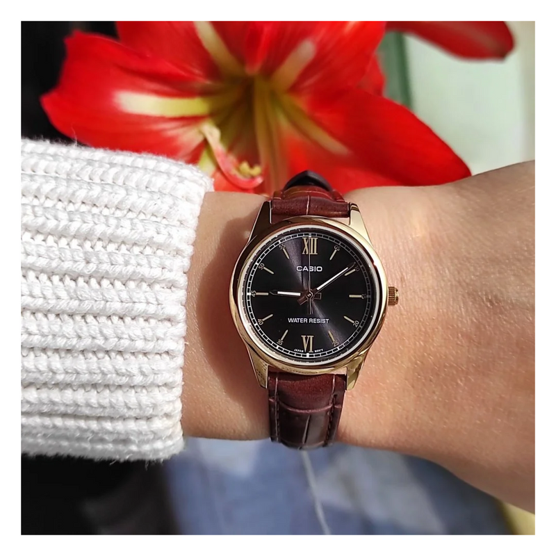 Reloj Casio Modelo LTP-V005GL-1B2 Para Dama Elegante