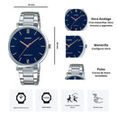Reloj Casio Dama Modelo LTP-VT01D-2B Diseño Elegante
